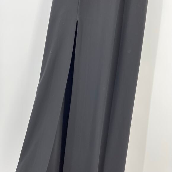 Amanda Uprichard | Queen Gown in Black Halter Neck Maxi Dress w/ Slit S - Picture 8 of 16